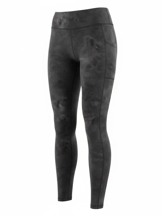 Fabletics Women’s Cold Weather High Waisted Pocket Leggings Onyx Smudge Size M - Picture 1 of 9